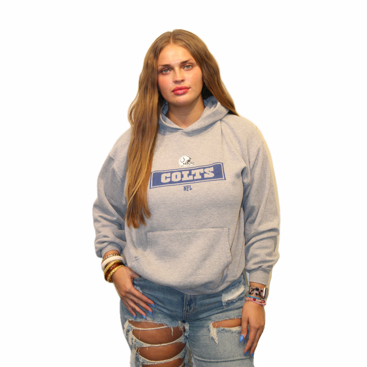 Colts NFL Gray Hoodie