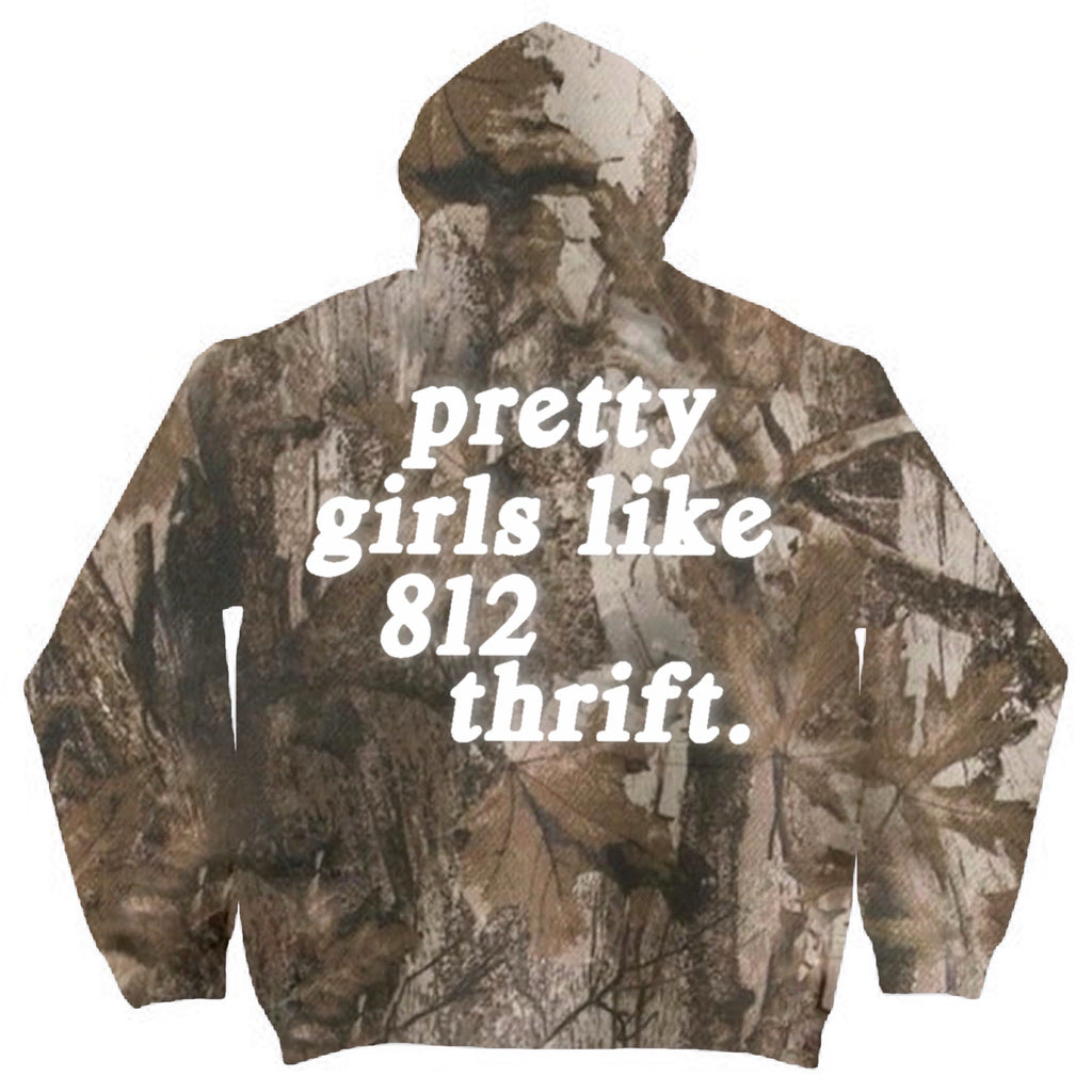 Dark Brown Camo Pretty Girls Hoodie