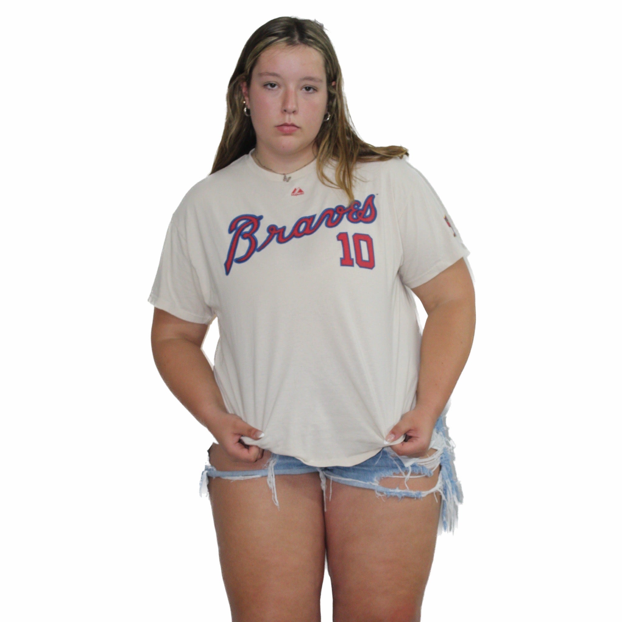 Atlanta Braves Cream Chipper Jones Tee