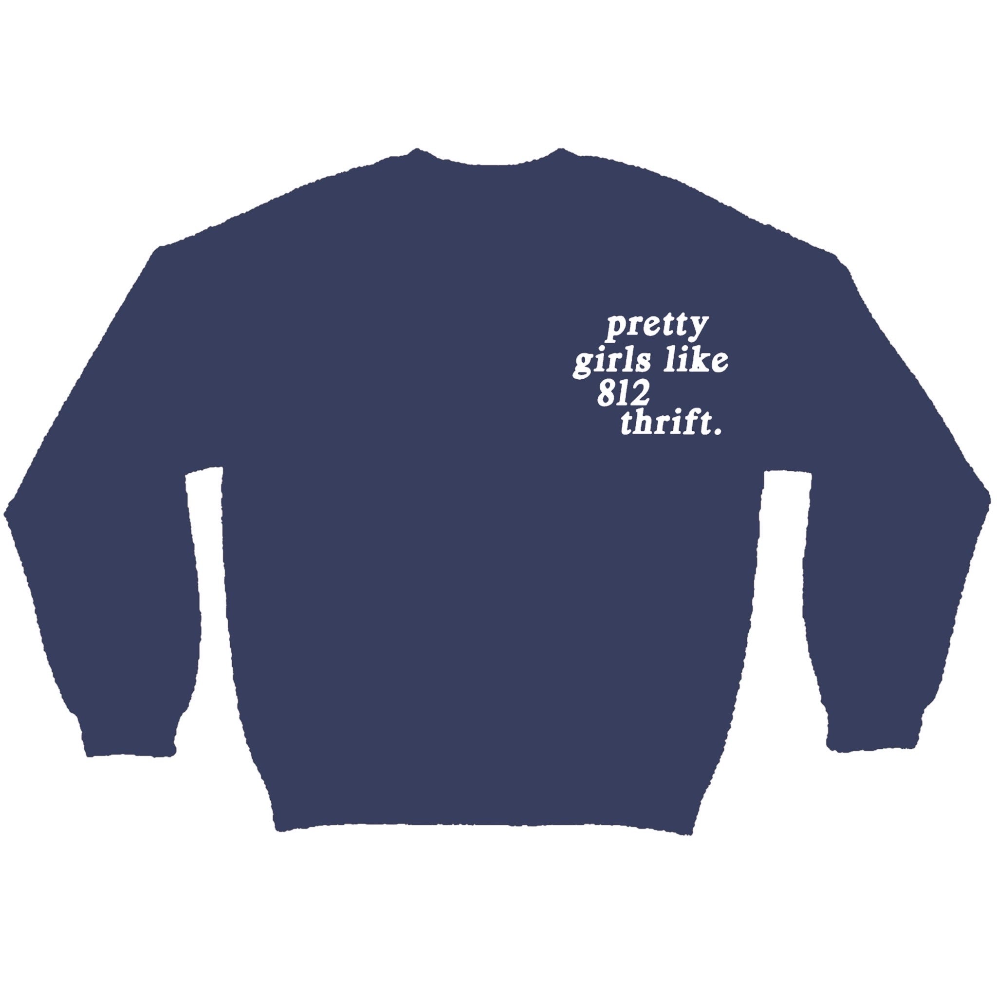 Navy Pretty Girls Crewneck