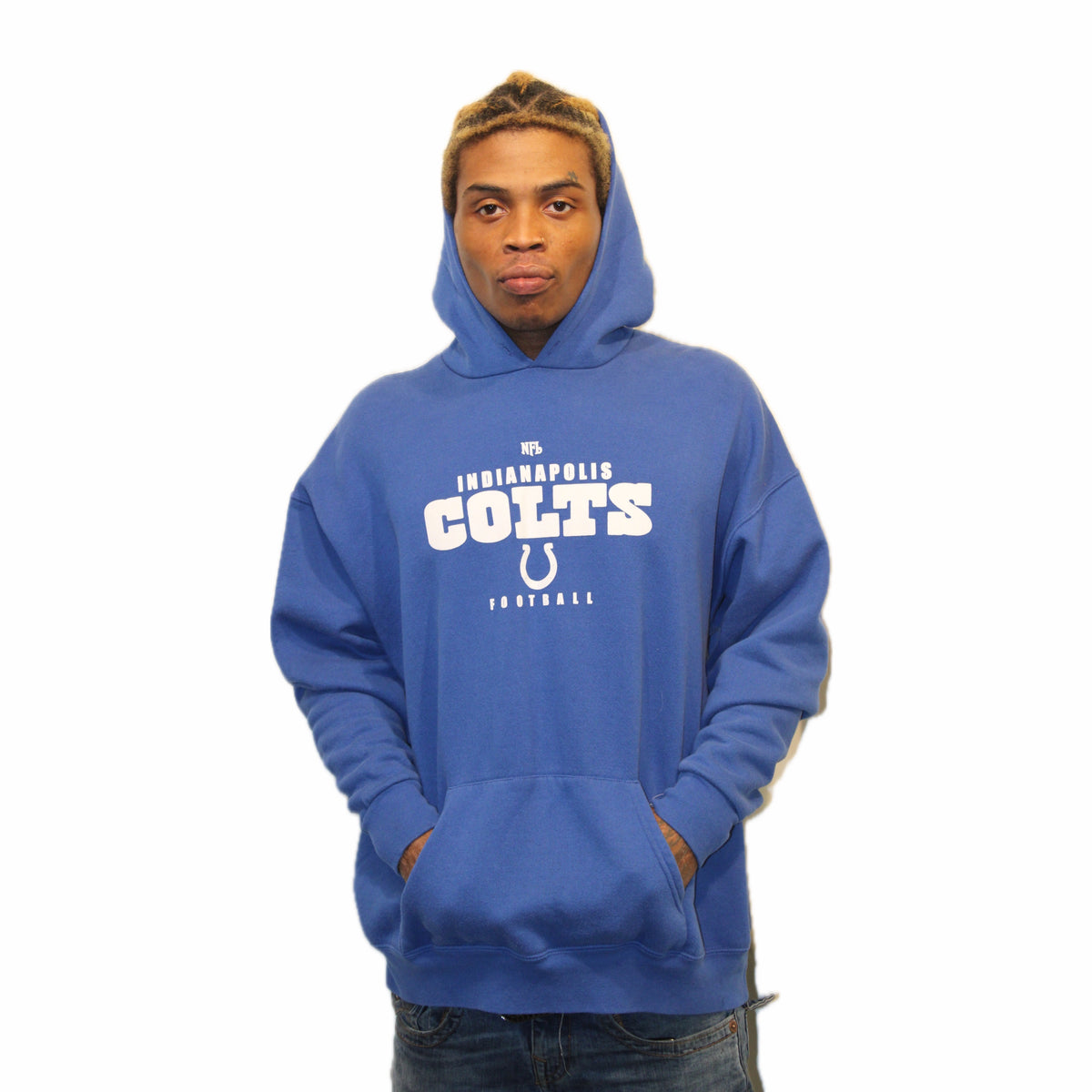 Colts Reebok Blue Hoodie