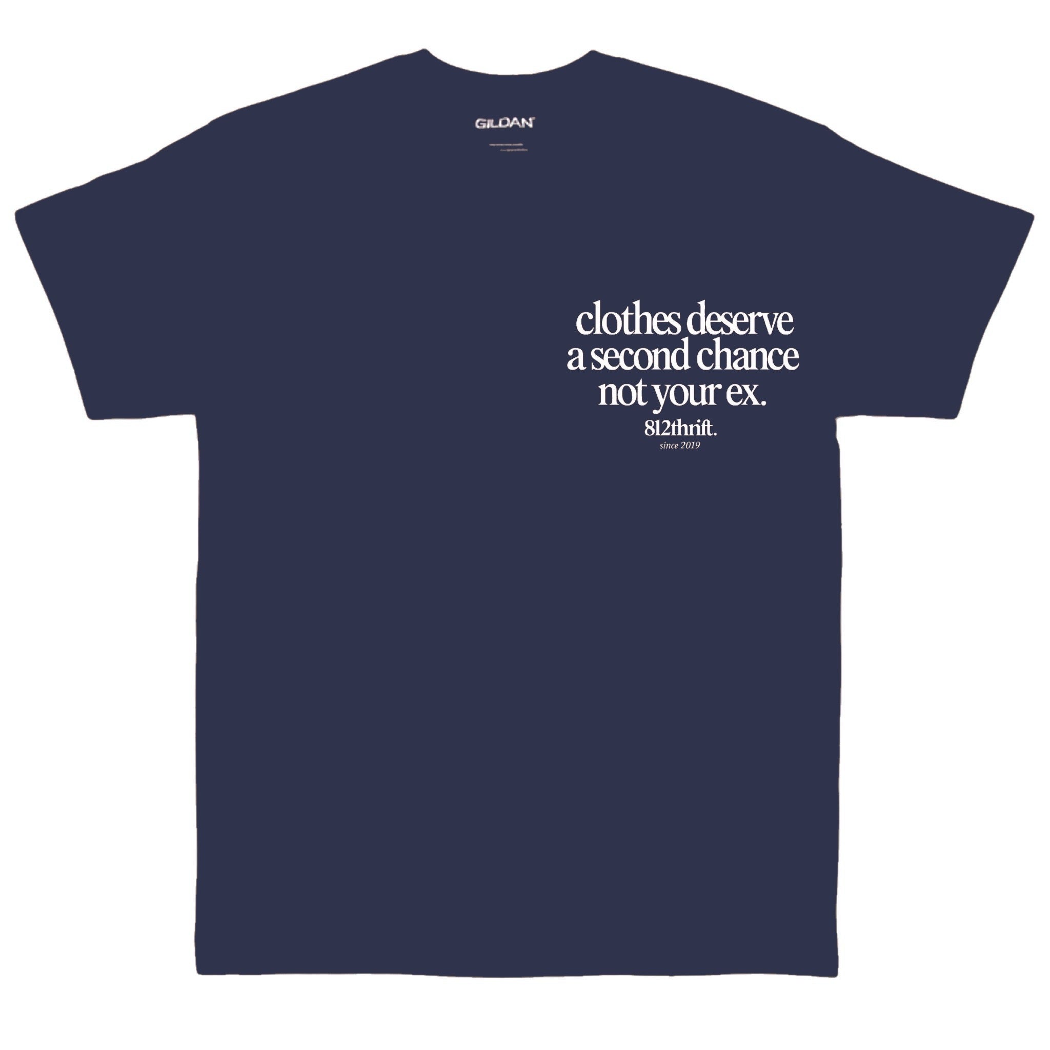 Clothes Deserve A Second Chance Navy Tee