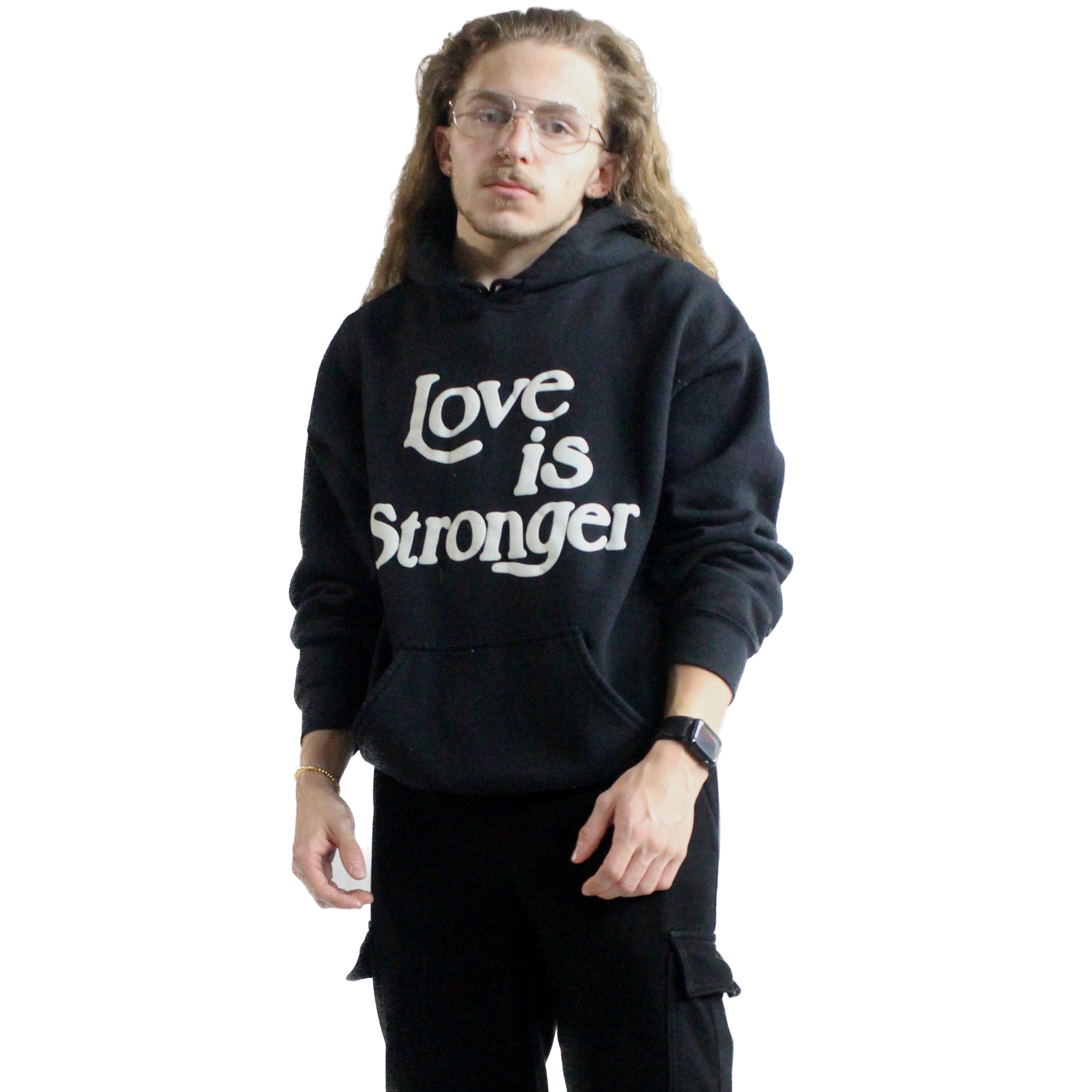 Love Is Stronger Puff Print Hoodie