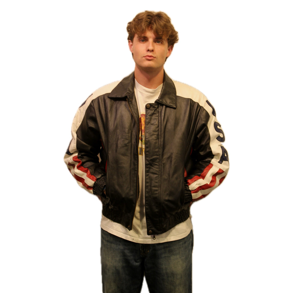 Vintage Urban Tan USA Leather Jacket