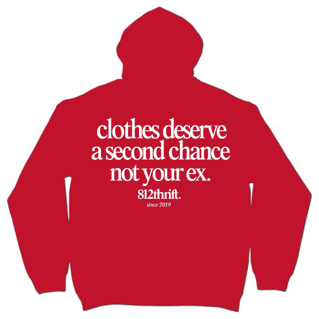 Clothes Deserve A Second Chance Red Hoodie