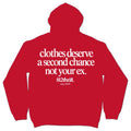 Clothes Deserve A Second Chance Red Hoodie