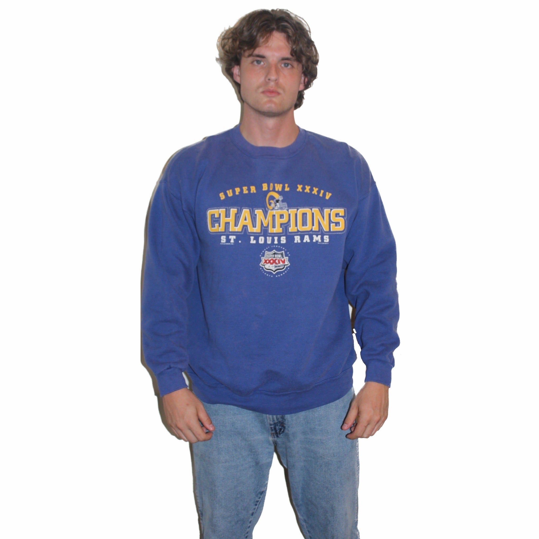 Rams 2000 Blue Super Bowl Crewneck