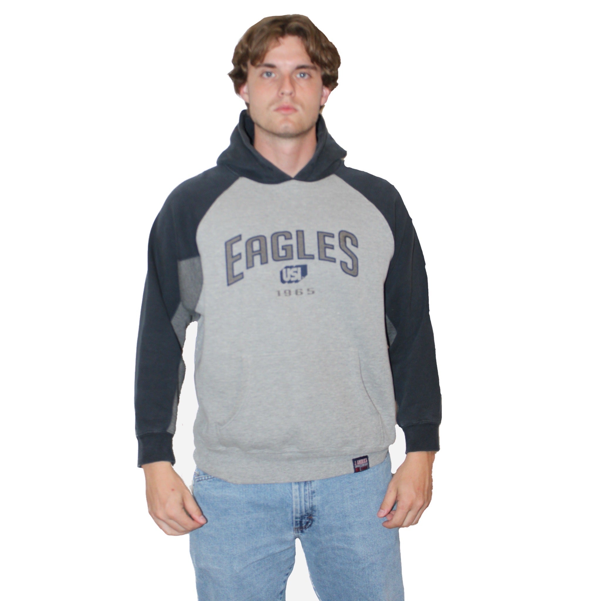 USI Gray Navy Hoodie