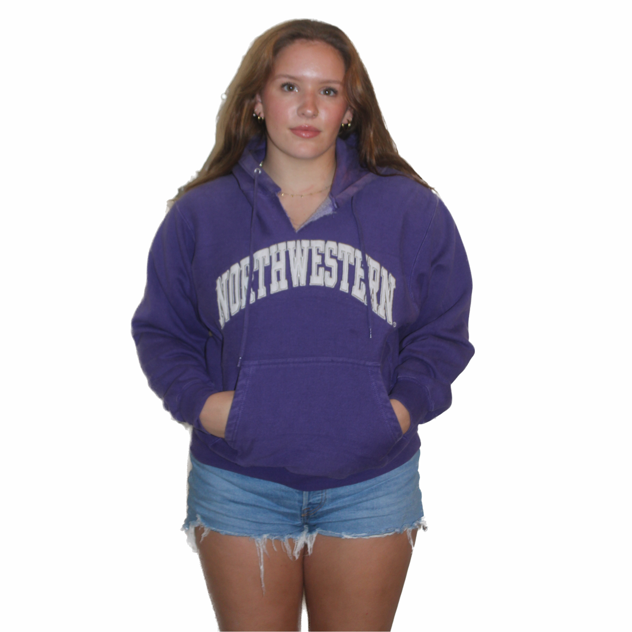 Northwestern Ripped Hoodie