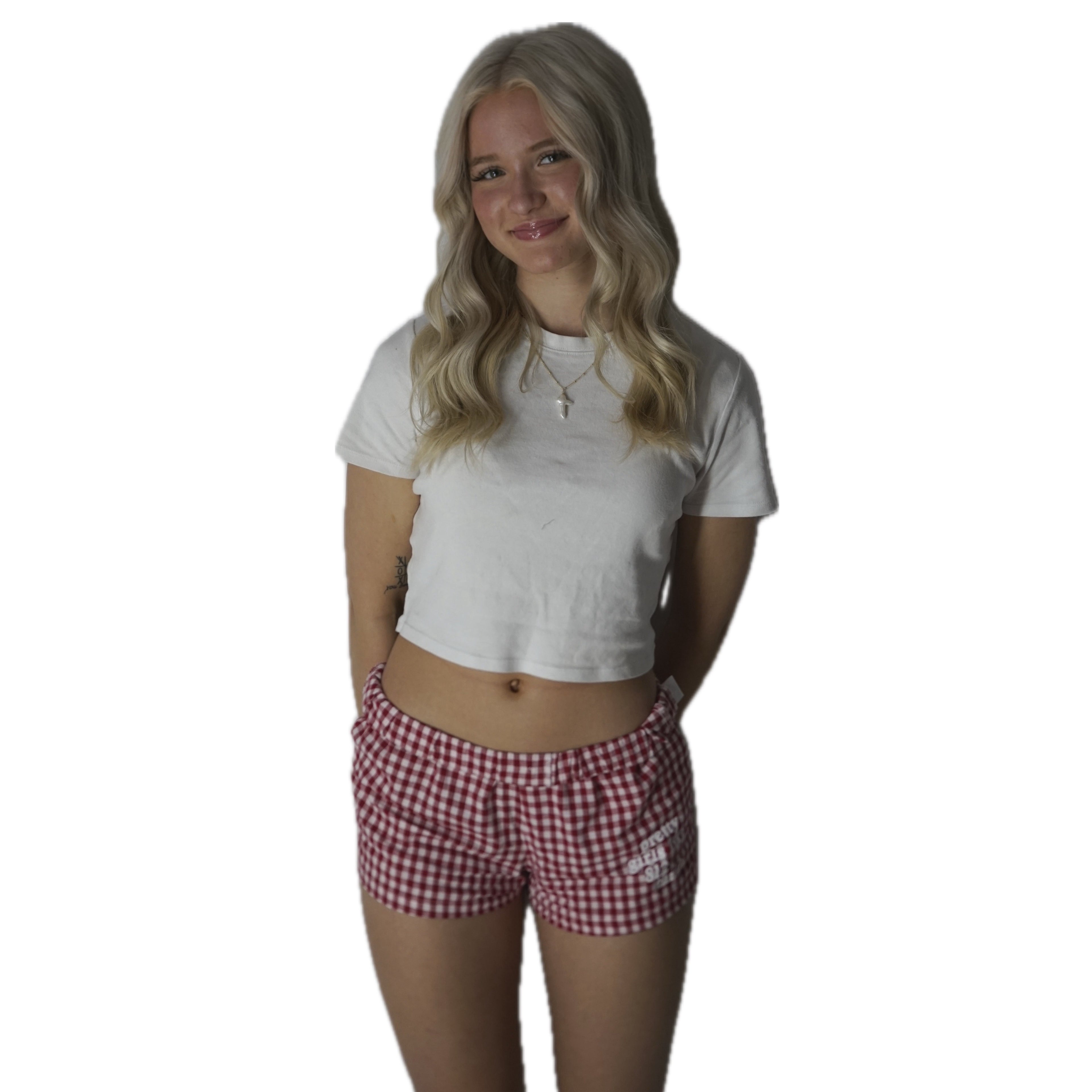 812 Pajama Shorts (Red & White)