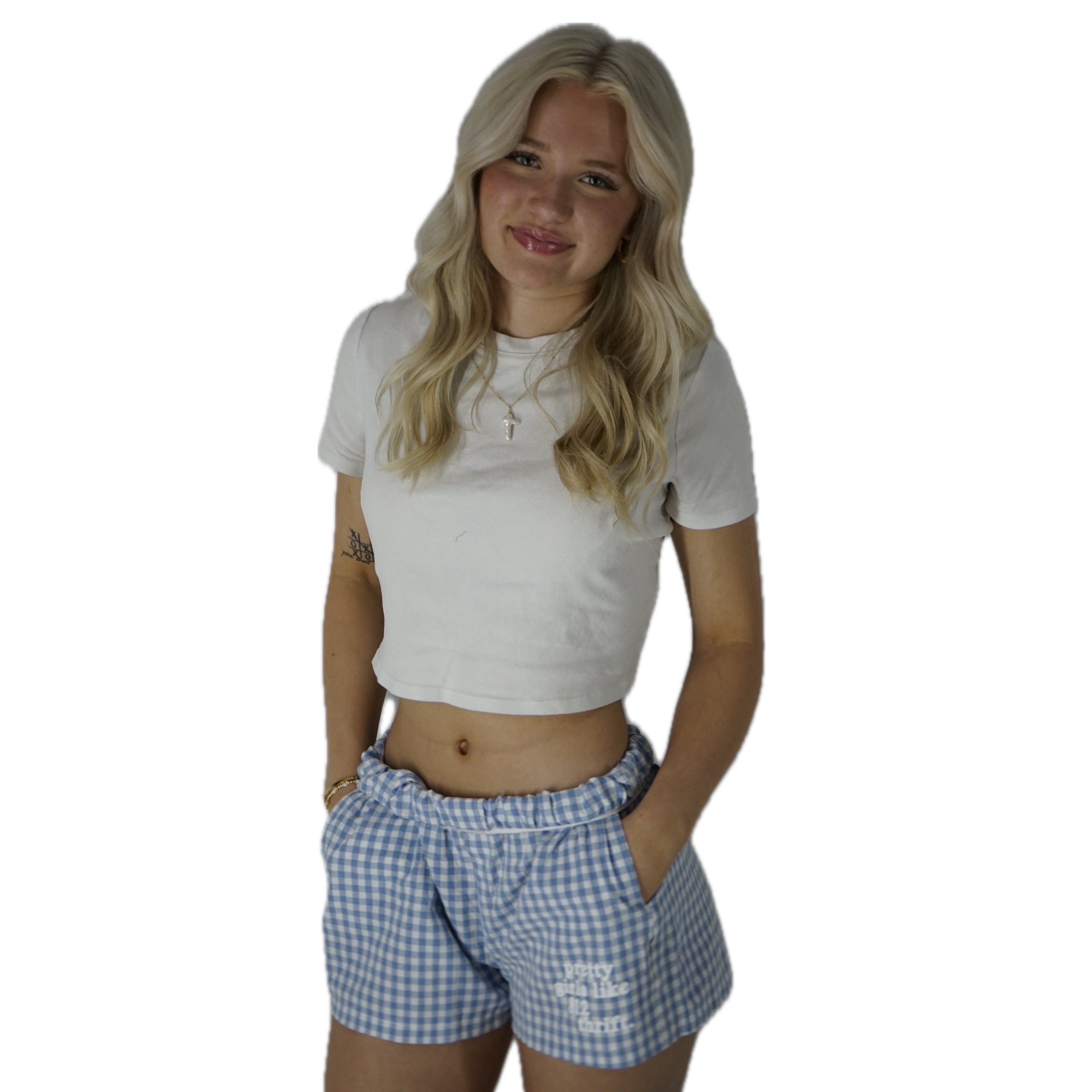 812 Pajama Shorts (Blue & White)