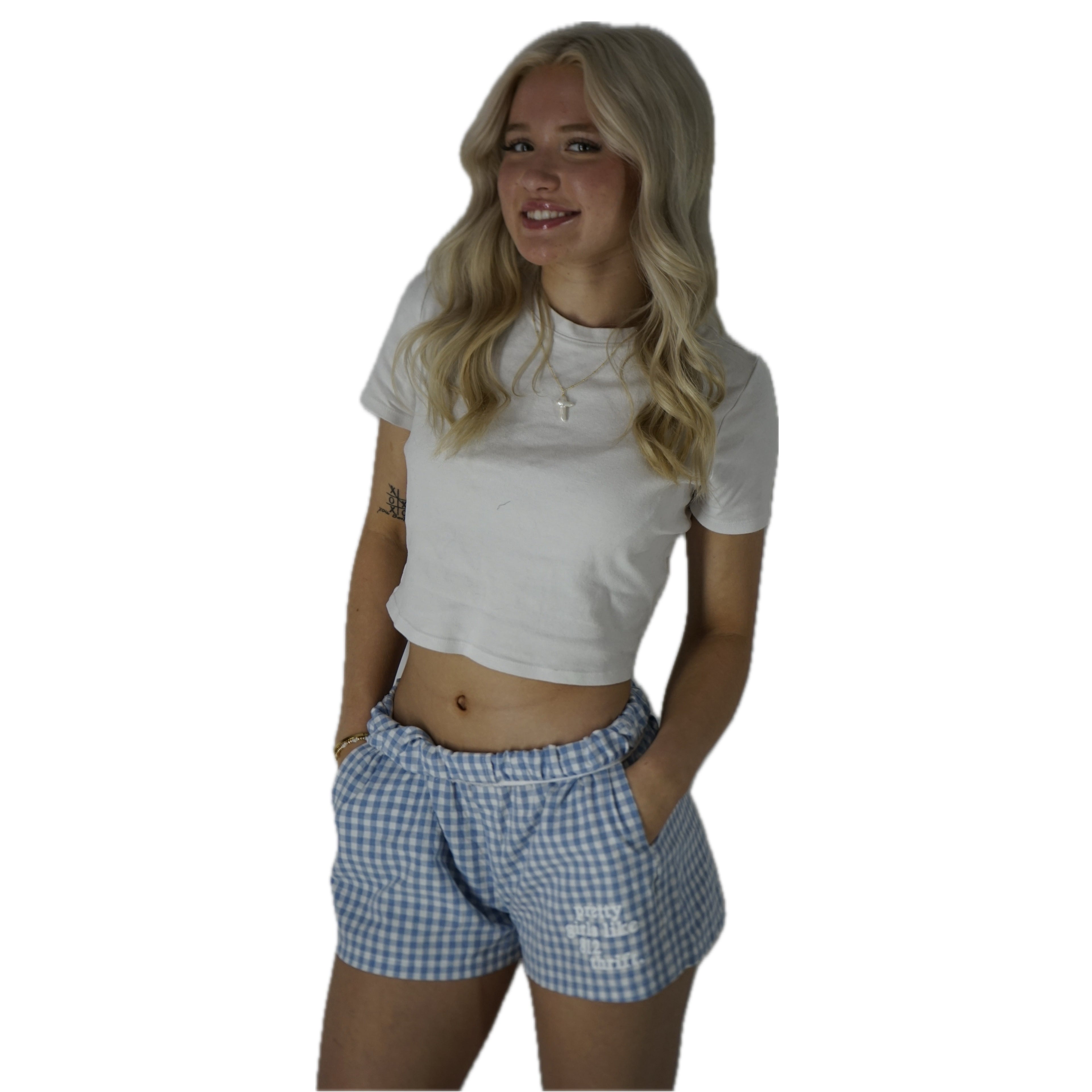 812 Pajama Shorts (Blue & White)