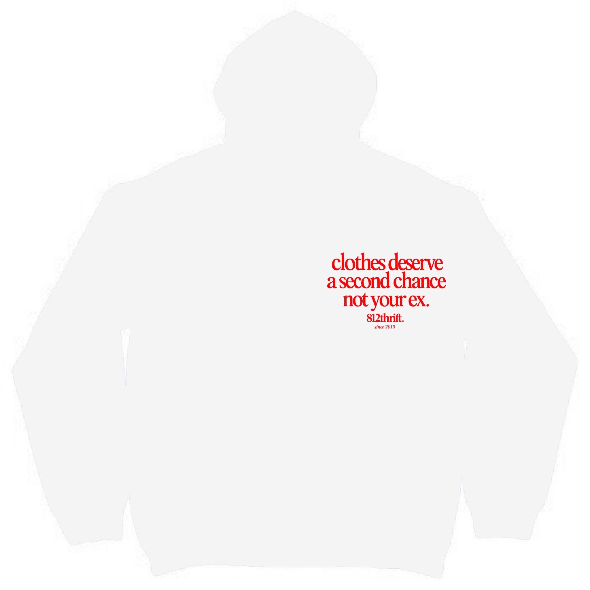 Clothes Deserve A Second Chance White Hoodie