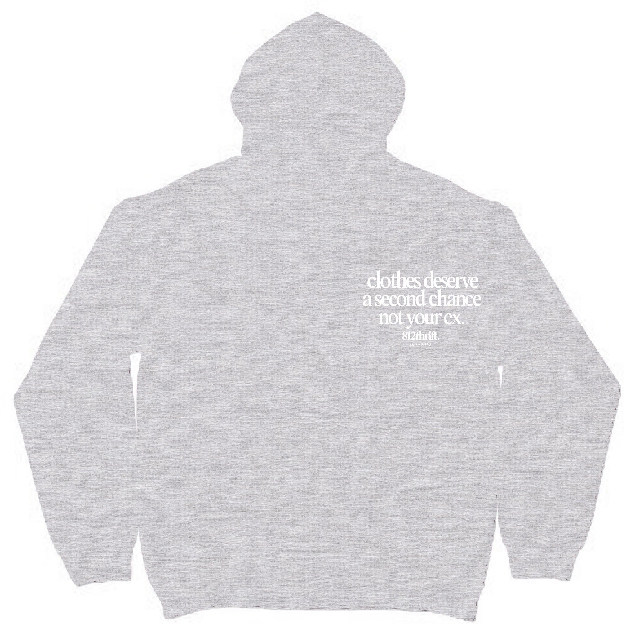 Clothes Deserve A Second Chance Gray Hoodie