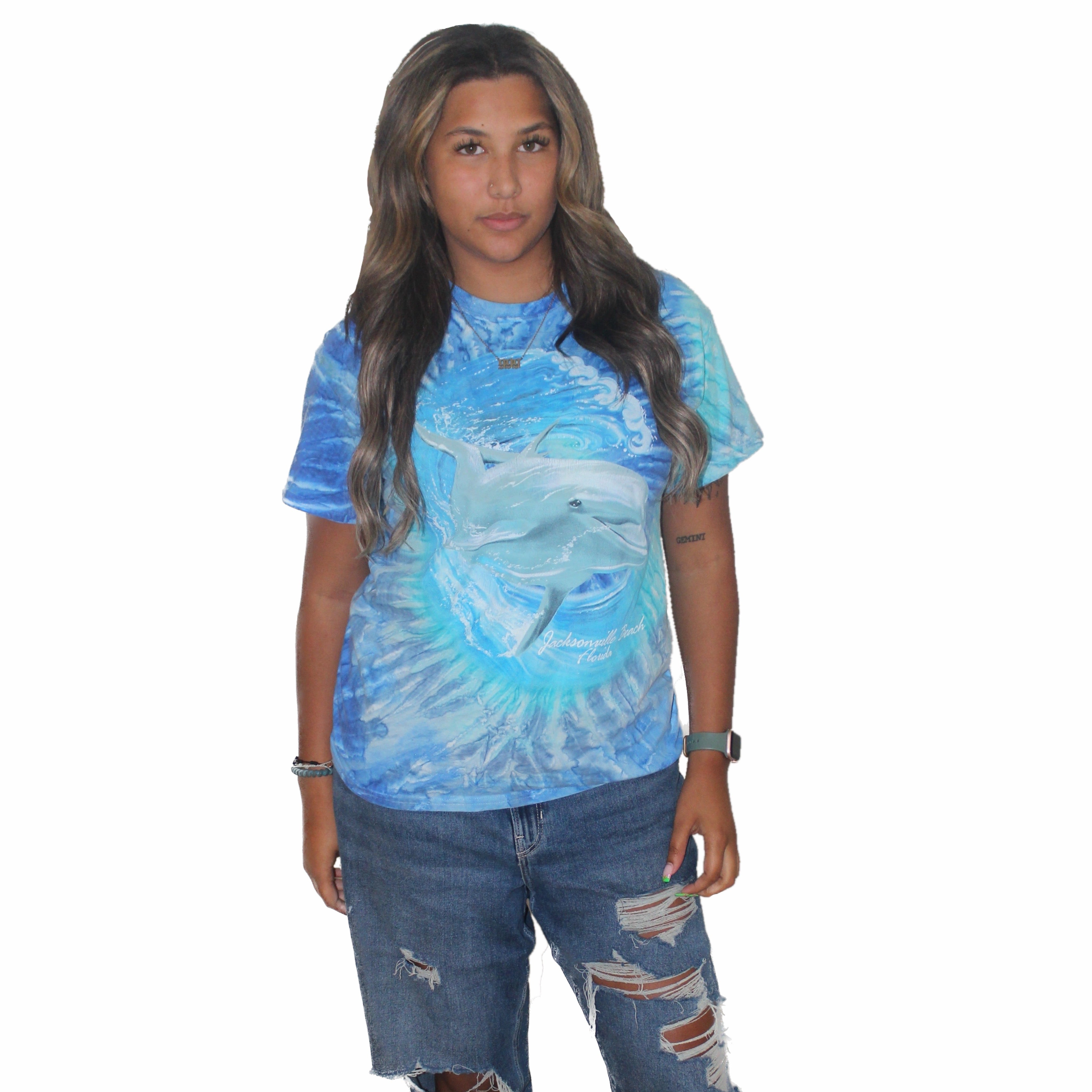 Jacksonville Tie-Dye Dolphin Tee