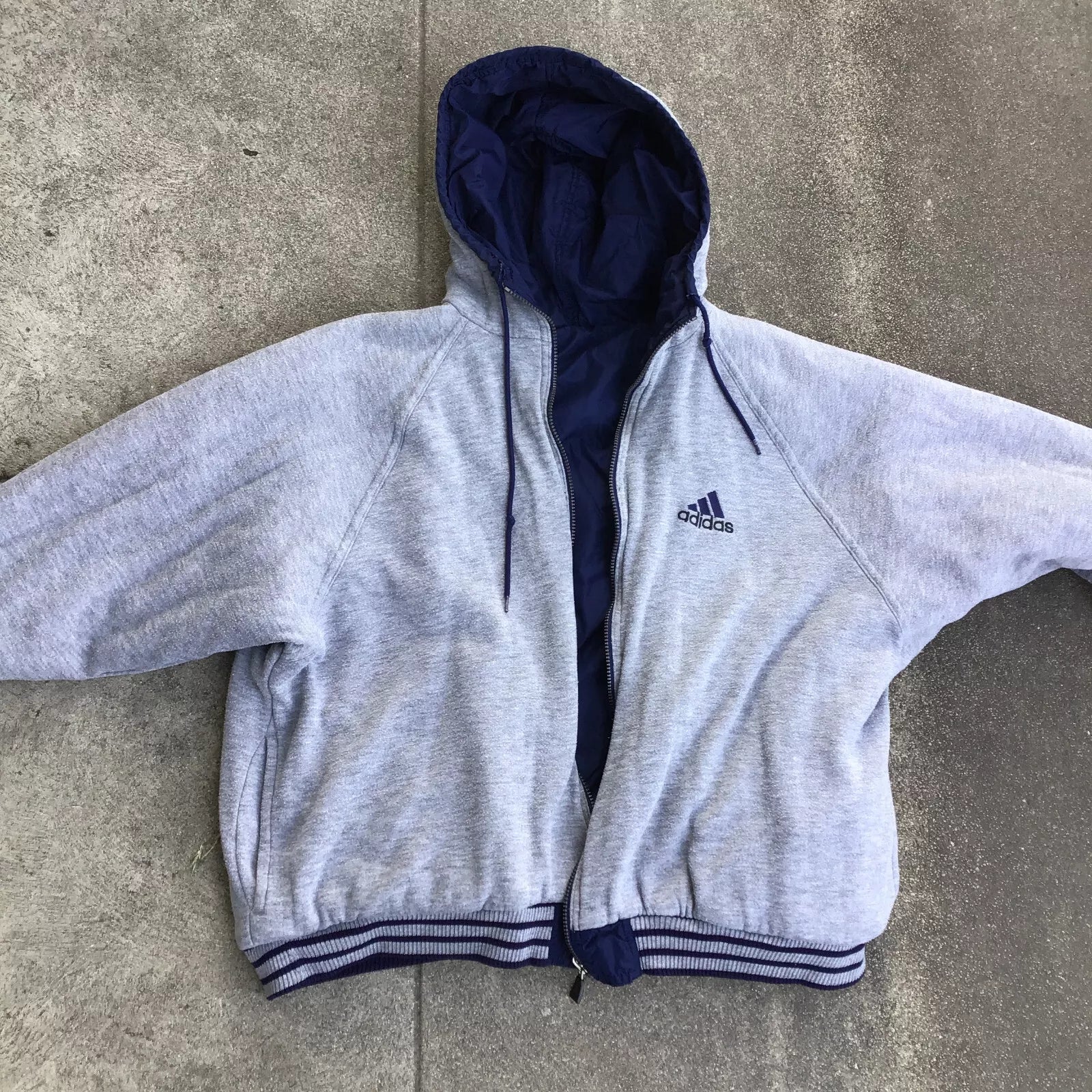 Adidas Vintage Reversible Zip-Up Jacket